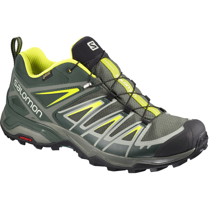 SALOMON X ULTRA 3 GTX® Philippines - Men's Hiking Shoes - Olive/Black | 492783-MZE